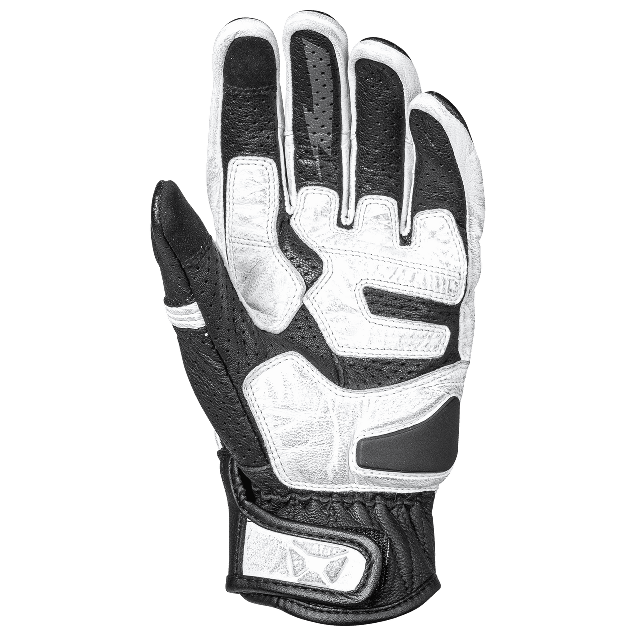 Cortech-Mens-Bully-2-Leather-Motorcycle-Gloves-White-Black-palm