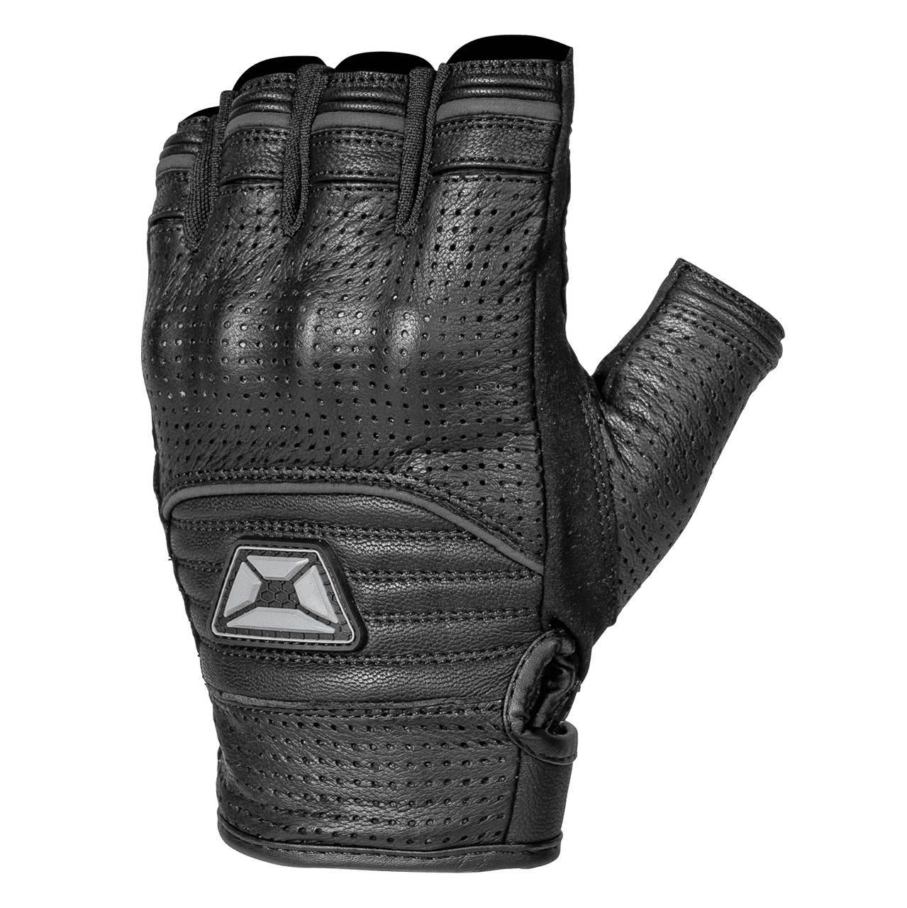 Cortech-Men's-Flip-Off-Armored-Fingerless-Leather-Motorcycle-Gloves-top-angle