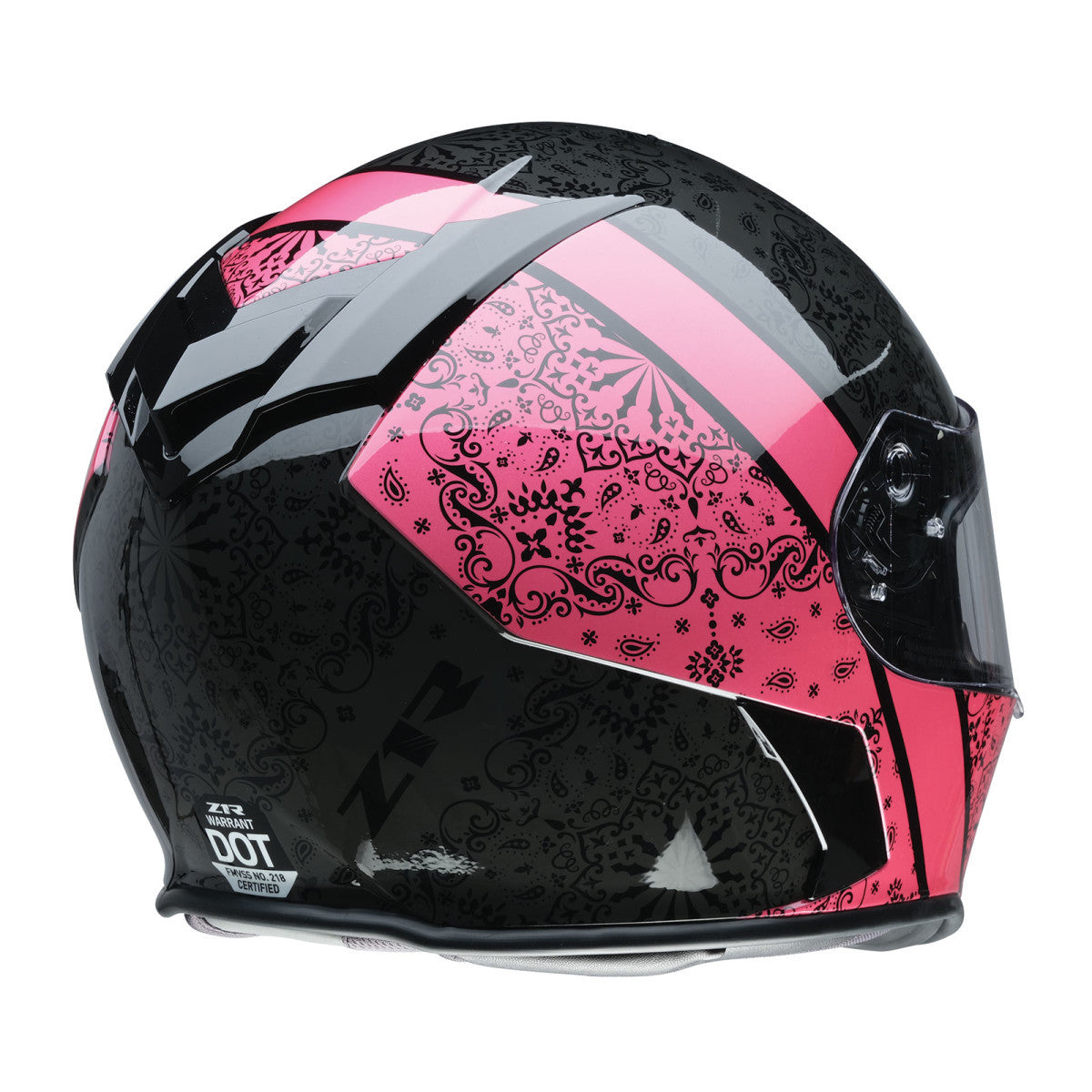 Z1R-Warrant-PAC-Full-Face-Motorcycle-Helmet-Black-Pink-back-view