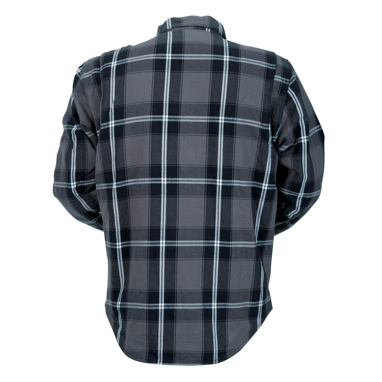 Z1R-Men's-Ashwood-Flannel-Shirt-Grey-back-view