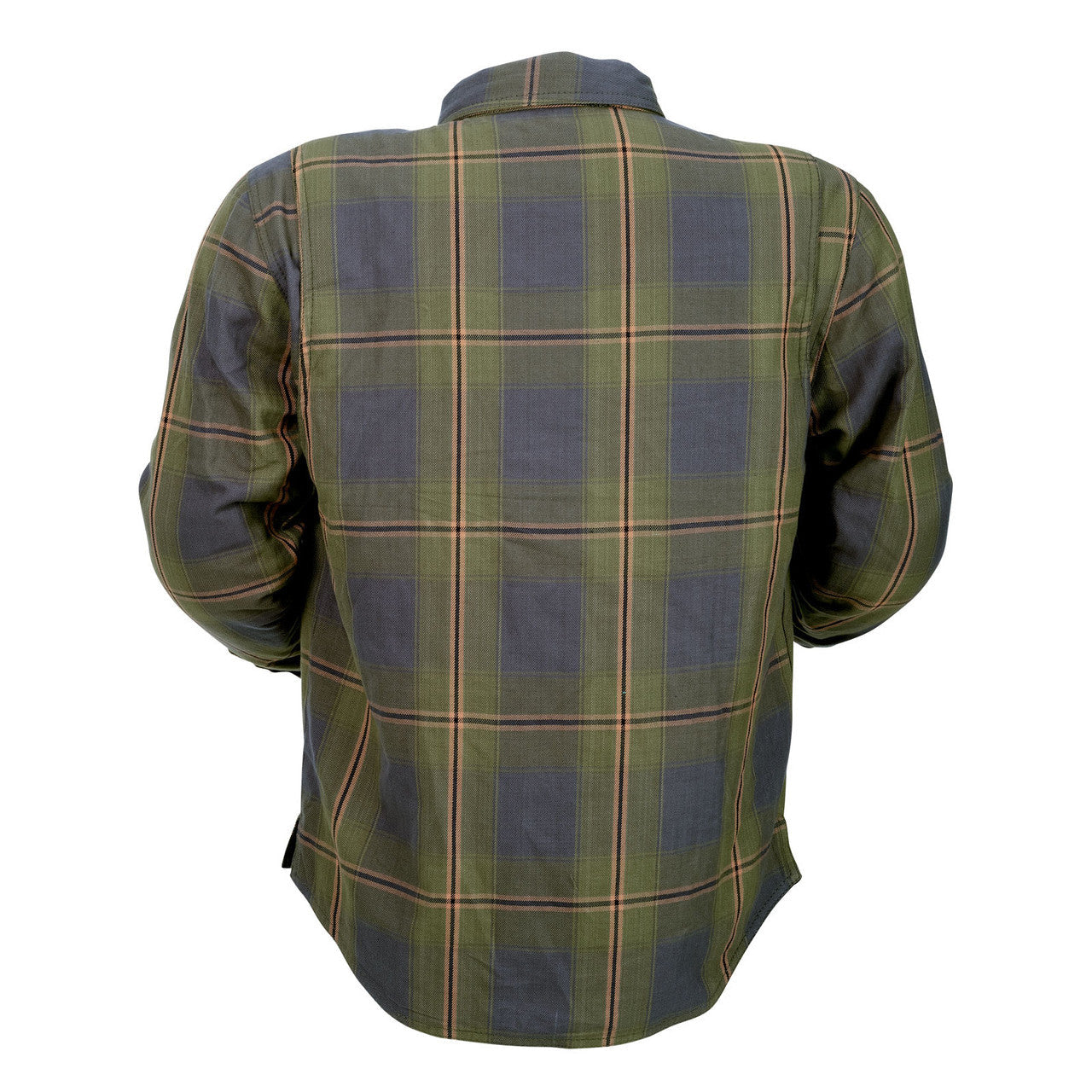 Z1R-Men's-Ashwood-Flannel-Shirt-Olive-back-view