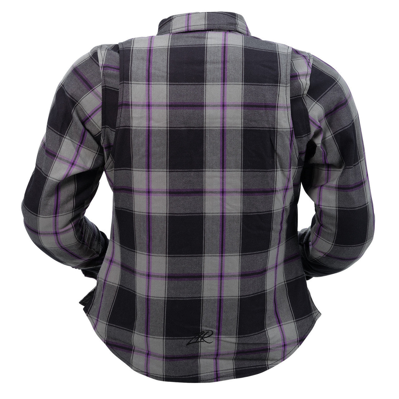 Z1R-Womens-Ashwood-Flannel-Shirt-Purple-back-view