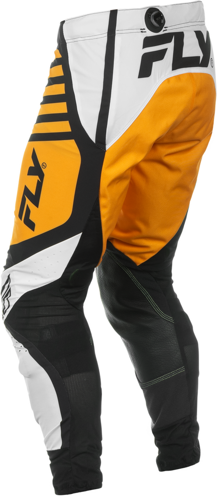 Fly-Racing-2025-Men's-Lite-Motorcycle-Riding-Pants-White-Black-Mustard-left-side