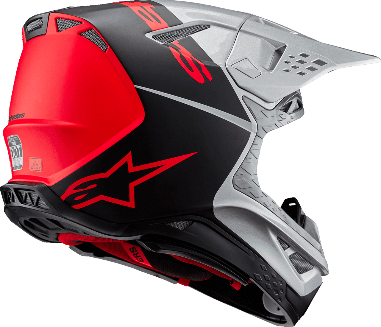 Alpinestars-Supertech-M10-Flood-Off-Road-Motocross-Helmet-Silver-Black-Orange-Fluo-back-side-view