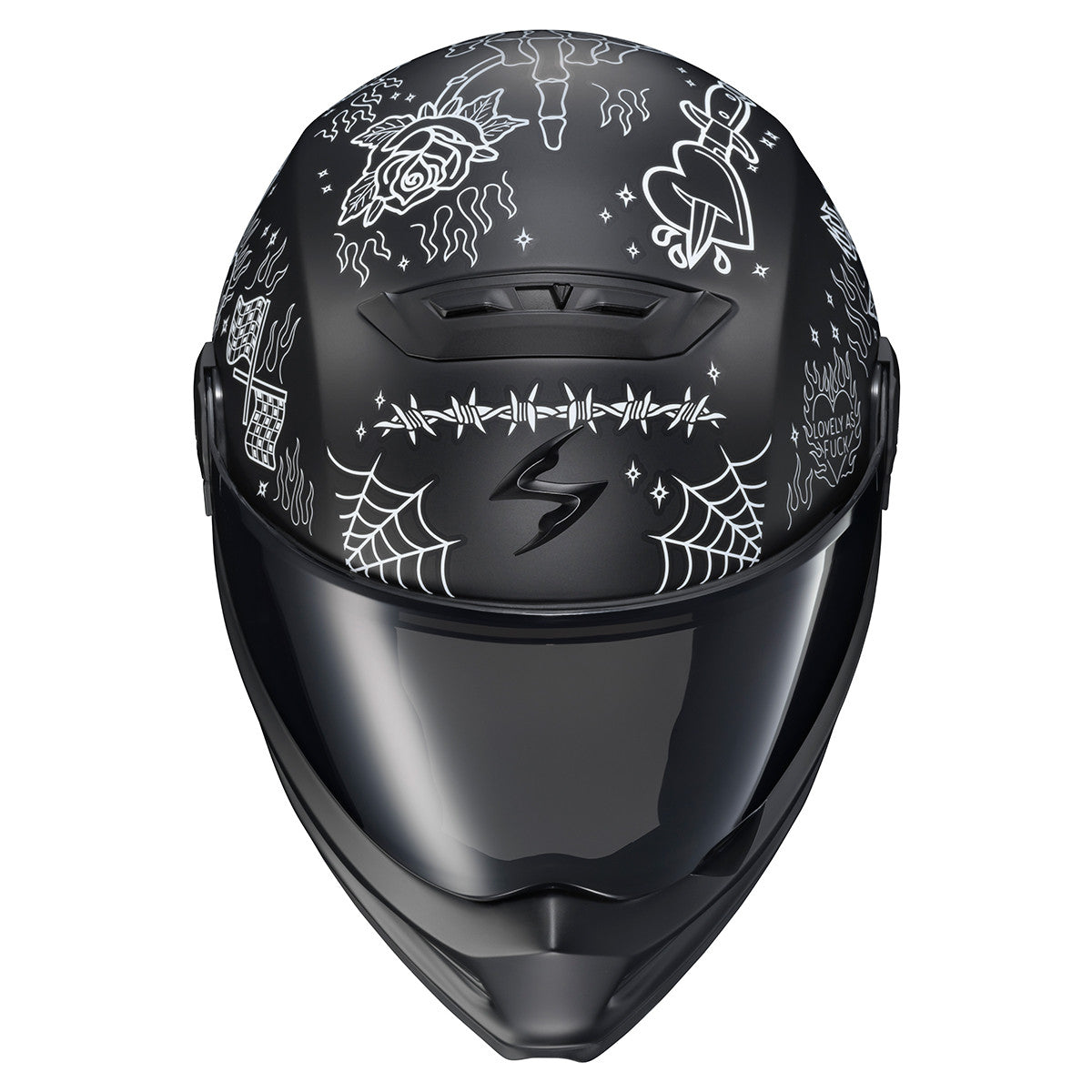 Scorpion-Exo-Covert-FX-The-Litas-2-Full-Face-Motorcycle-Helmet-Black-front-top