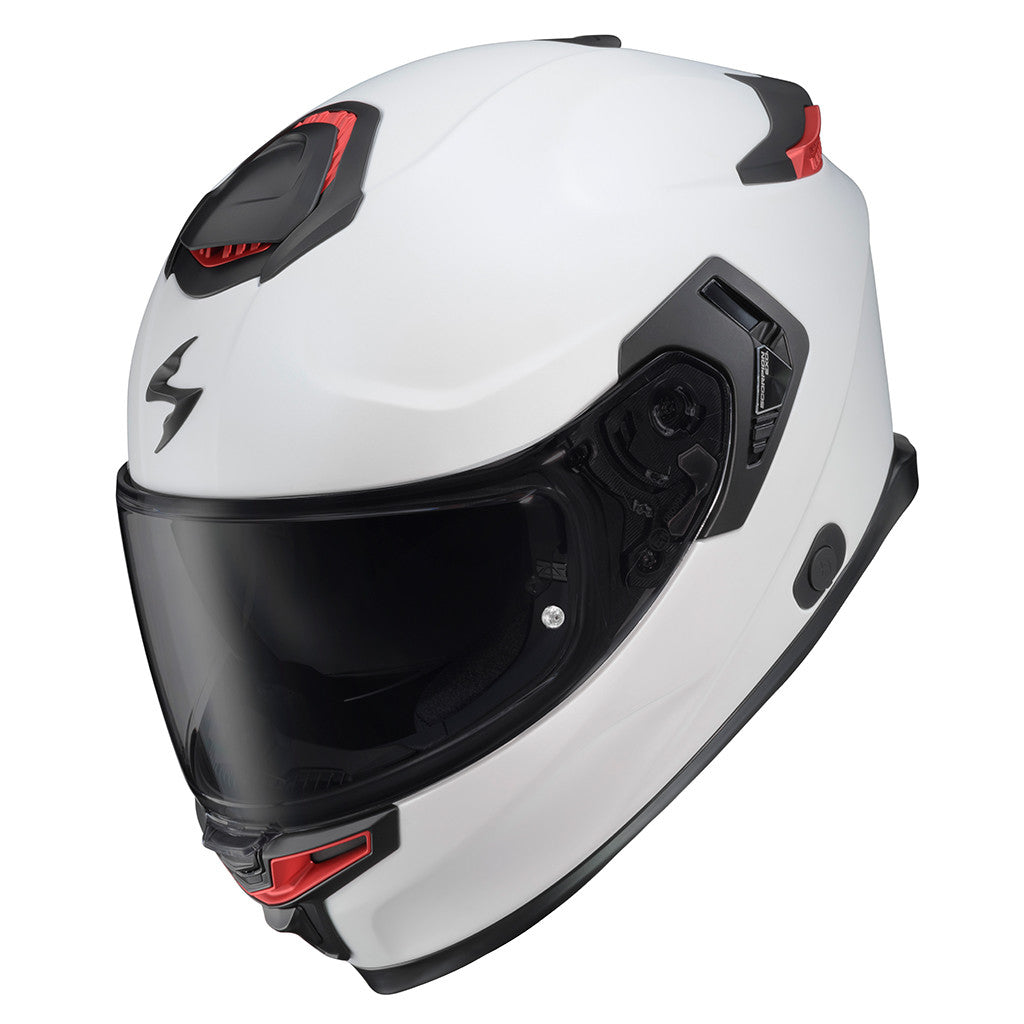 Scorpion-Exo-Apex-Eclipse-Solid-Full-Face-Motorcycle-Helmet-Matte-pearl-white-front-side