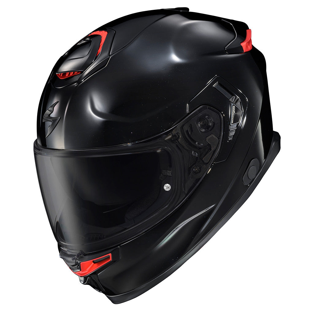 Scorpion-Exo-Apex-Eclipse-Solid-Full-Face-Motorcycle-Helmet-Gloss-Black-front-side