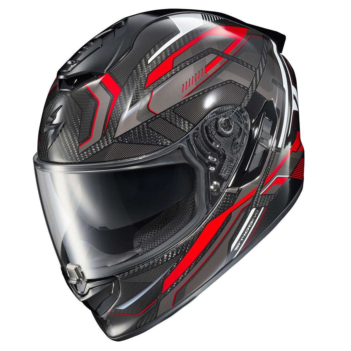 Scorpion-Exo-ST1400-EVO-Carbon-Hex-Full-Face-Motorcycle-Helmet-Red-front-side