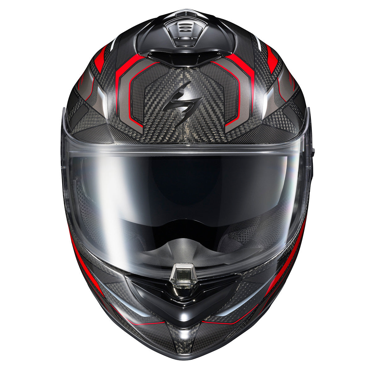 Scorpion-Exo-ST1400-EVO-Carbon-Hex-Full-Face-Motorcycle-Helmet-Red-front