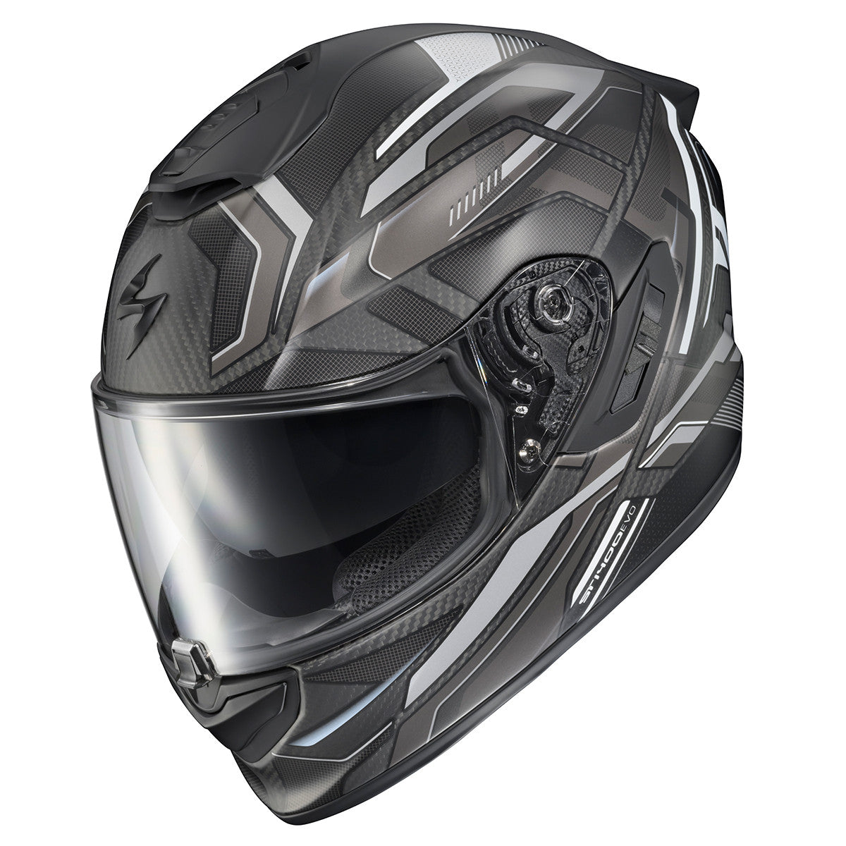 Scorpion-Exo-ST1400-EVO-Carbon-Hex-Full-Face-Motorcycle-Helmet-matte-grey-front-side