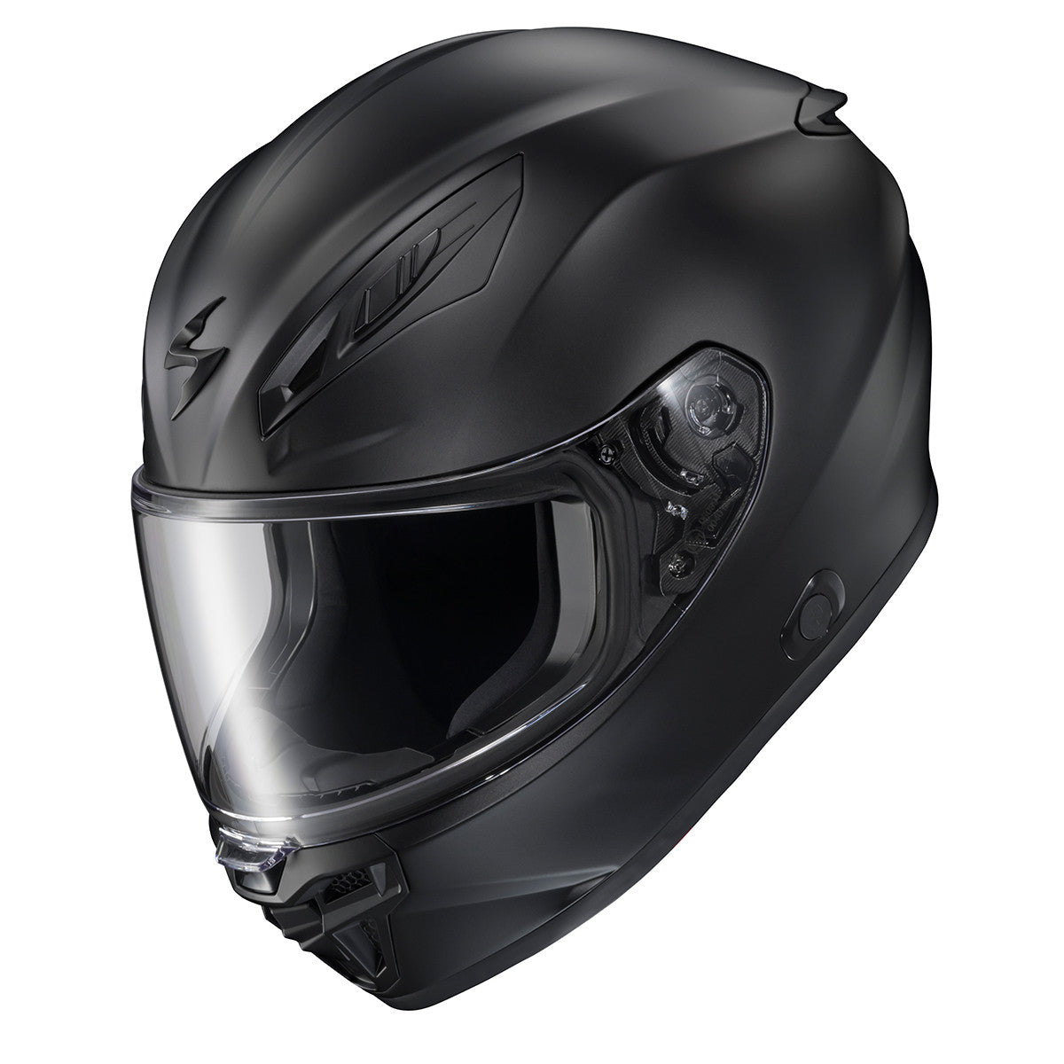 Scorpion-Exo-R430-Solid-Full-Face-Motorcycle-Helmet-Matte-Black-front-side