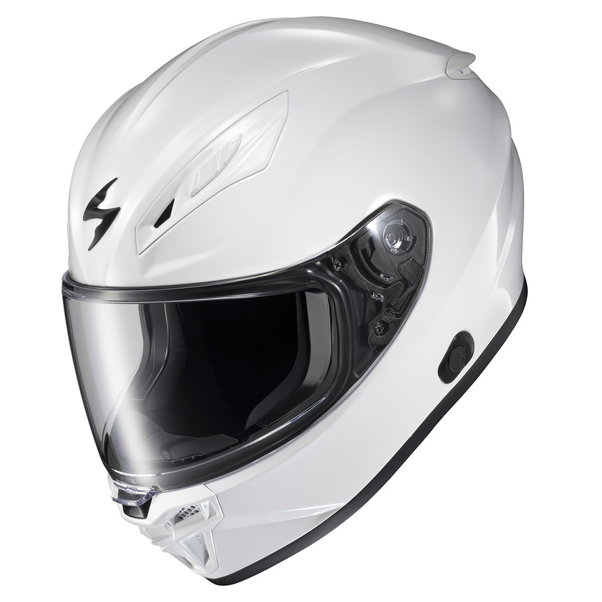 Scorpion-Exo-R430-Solid-Full-Face-Motorcycle-Helmet-White-front-side