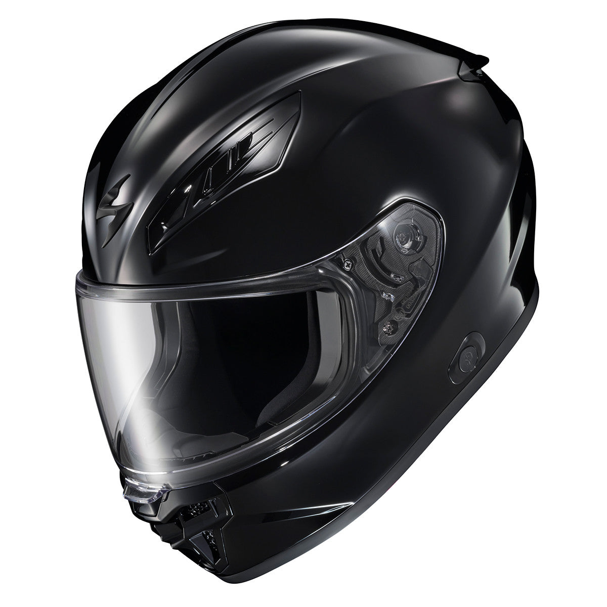 Scorpion-Exo-R430-Solid-Full-Face-Motorcycle-Helmet-Black-front-side