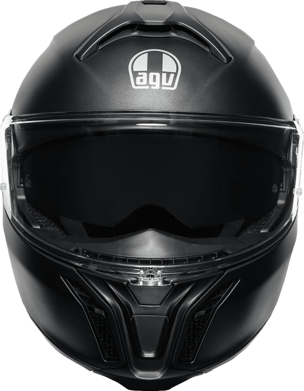 AGV-Tourmodular-Solid-Motorcycle-Helmet-Matte-Black-fron-view