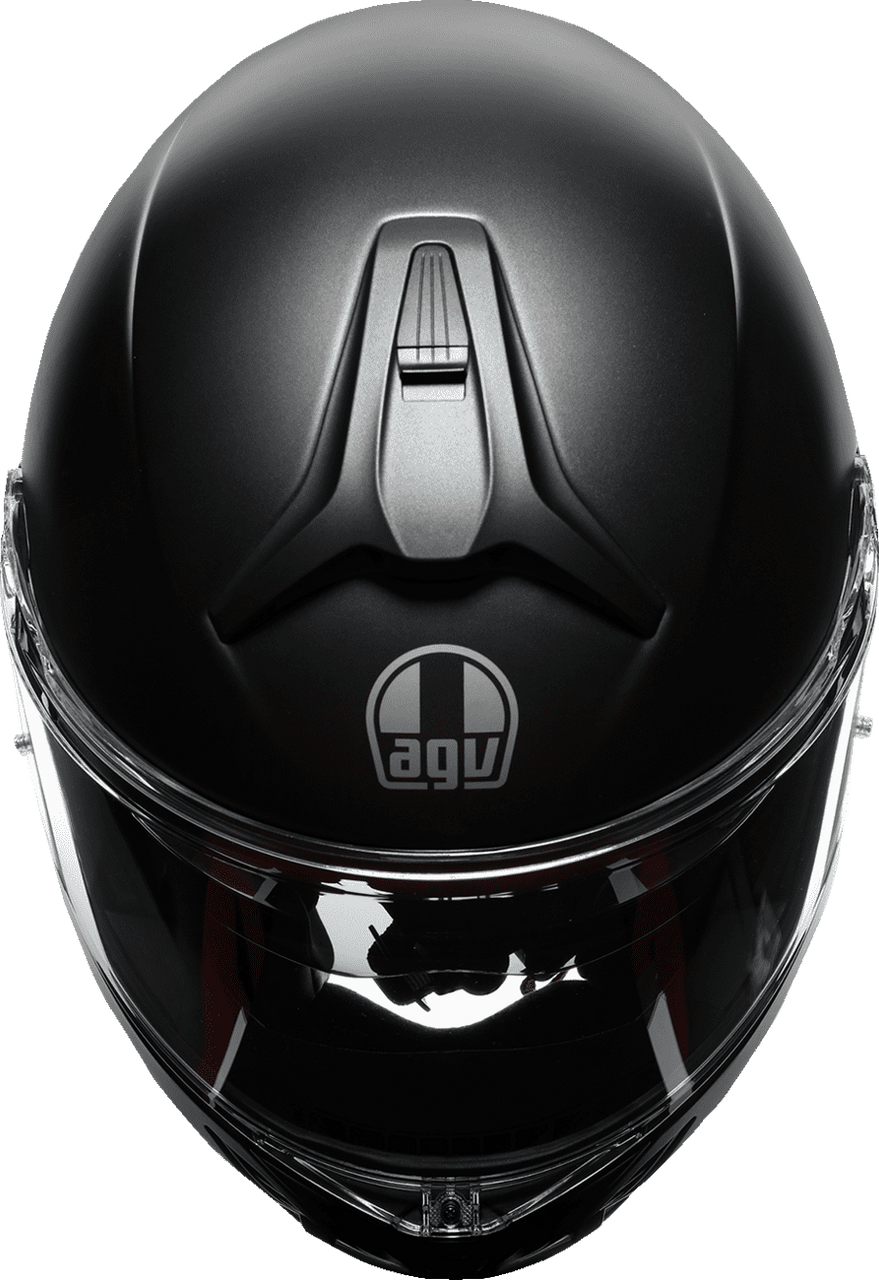 AGV-Tourmodular-Solid-Motorcycle-Helmet-Matte-Black-front-top