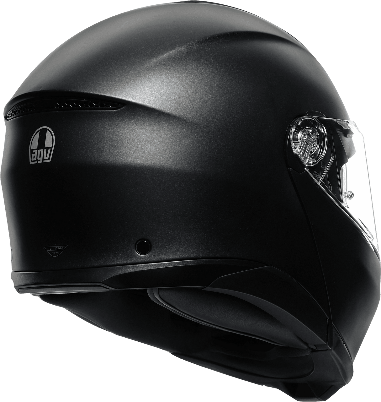 AGV-Tourmodular-Solid-Motorcycle-Helmet-Matte-Black-back-side