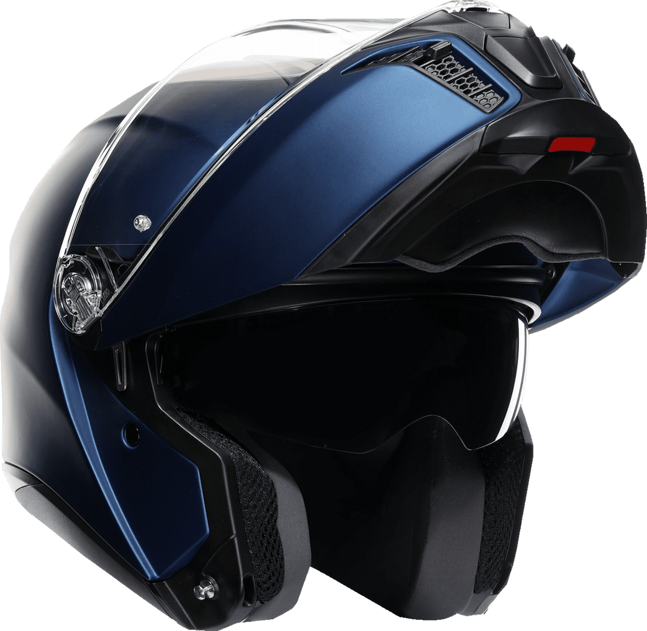 AGV-Tourmodular-Solid-Motorcycle-Helmet-Matte-Blue-front-open