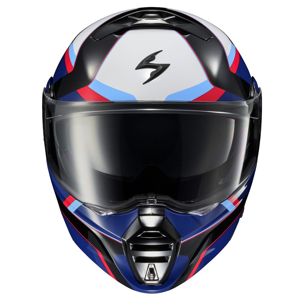 Scorpion-EXO-GT930-Transformer-Morph-Modular-Motorcycle-Helmet-blue-red-front