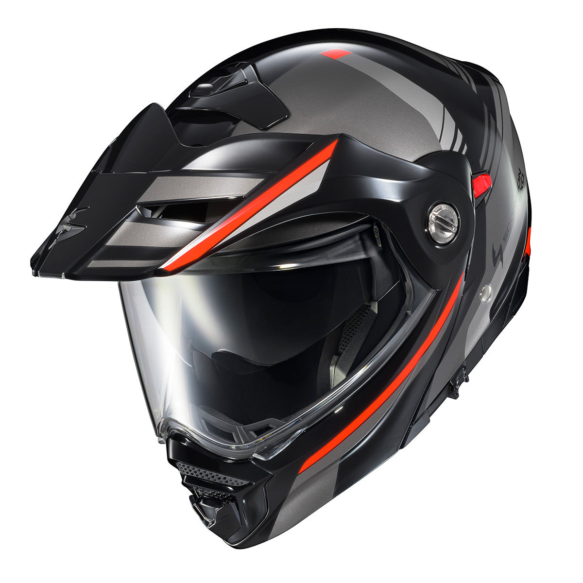 Scorpion-EXO-AT960-Monk-Modular-Motorcycle-Helmet-Black-Red-Front-Side