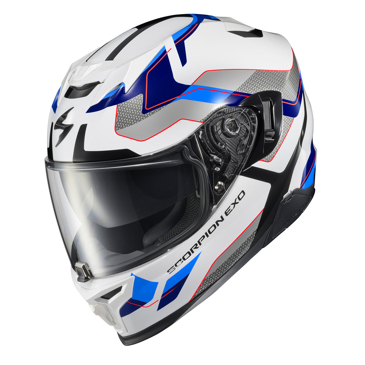 Scorpion-EXO-T520-Zuse-Full-Face-Motorcycle-Helmet-White-Blue-Front-Side