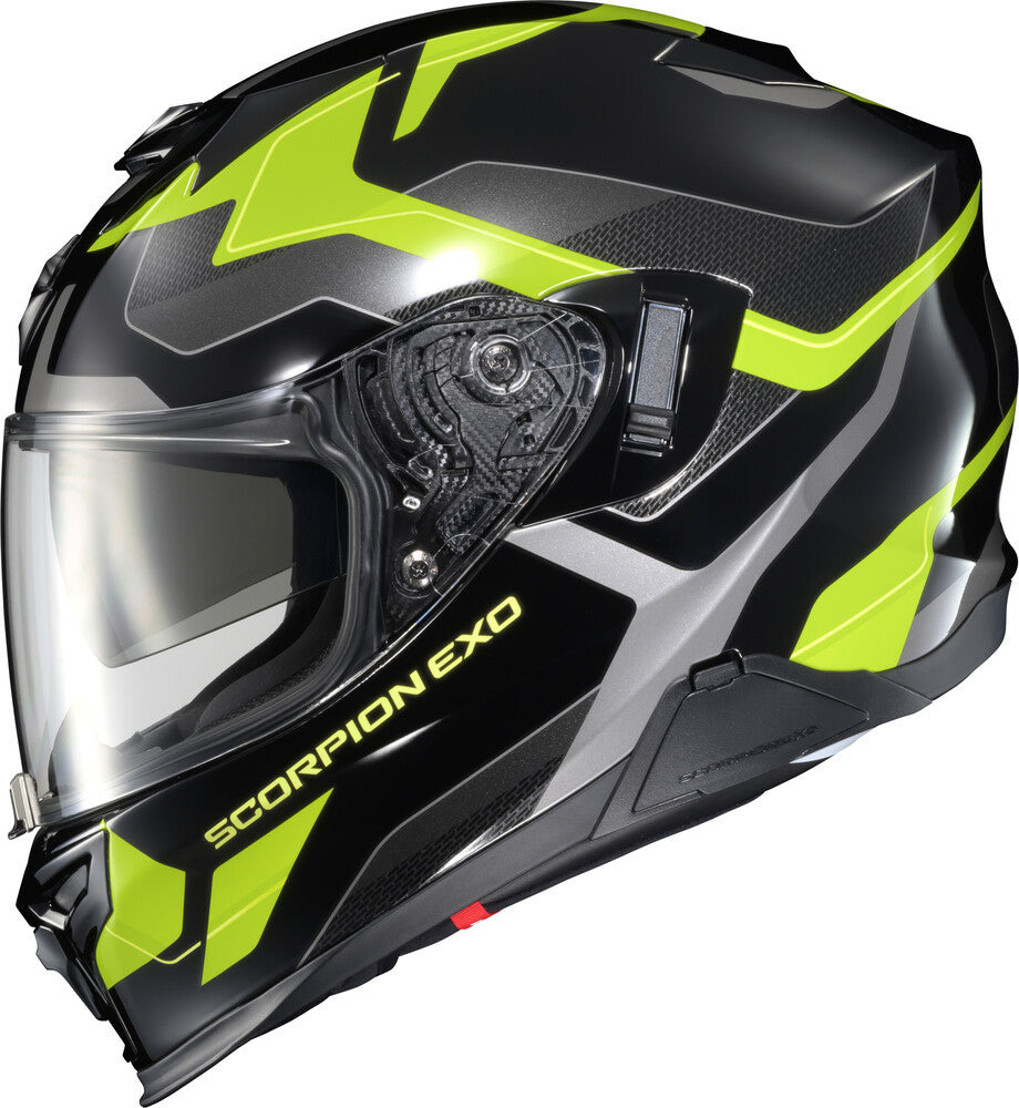 Scorpion-EXO-T520-Zuse-Full-Face-Motorcycle-Helmet-Black-HiViz-Main