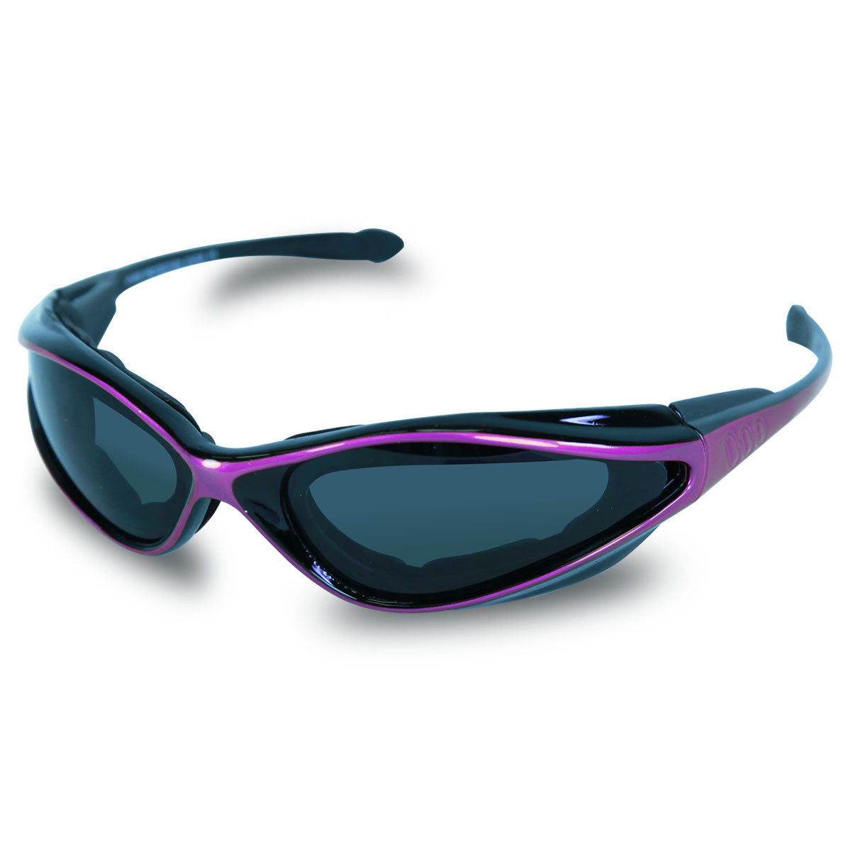 Mens SG105 Dark Smoke Biker Motorcycle Sunglasses Purple