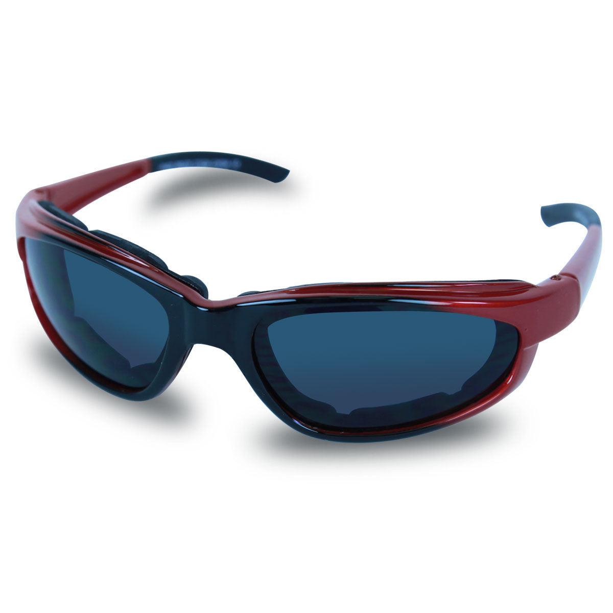 Mens SG106 Dark Smoke Biker Motorcycle Sunglasses Red