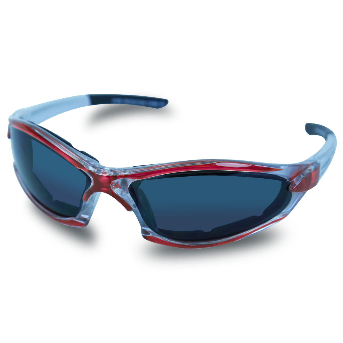 Mens SG108 Dark Smoke Biker Motorcycle Sunglasses Red