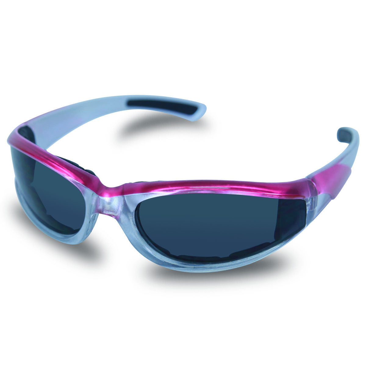 Mens SG109 Dark Smoke Biker Motorcycle Sunglasses Pink