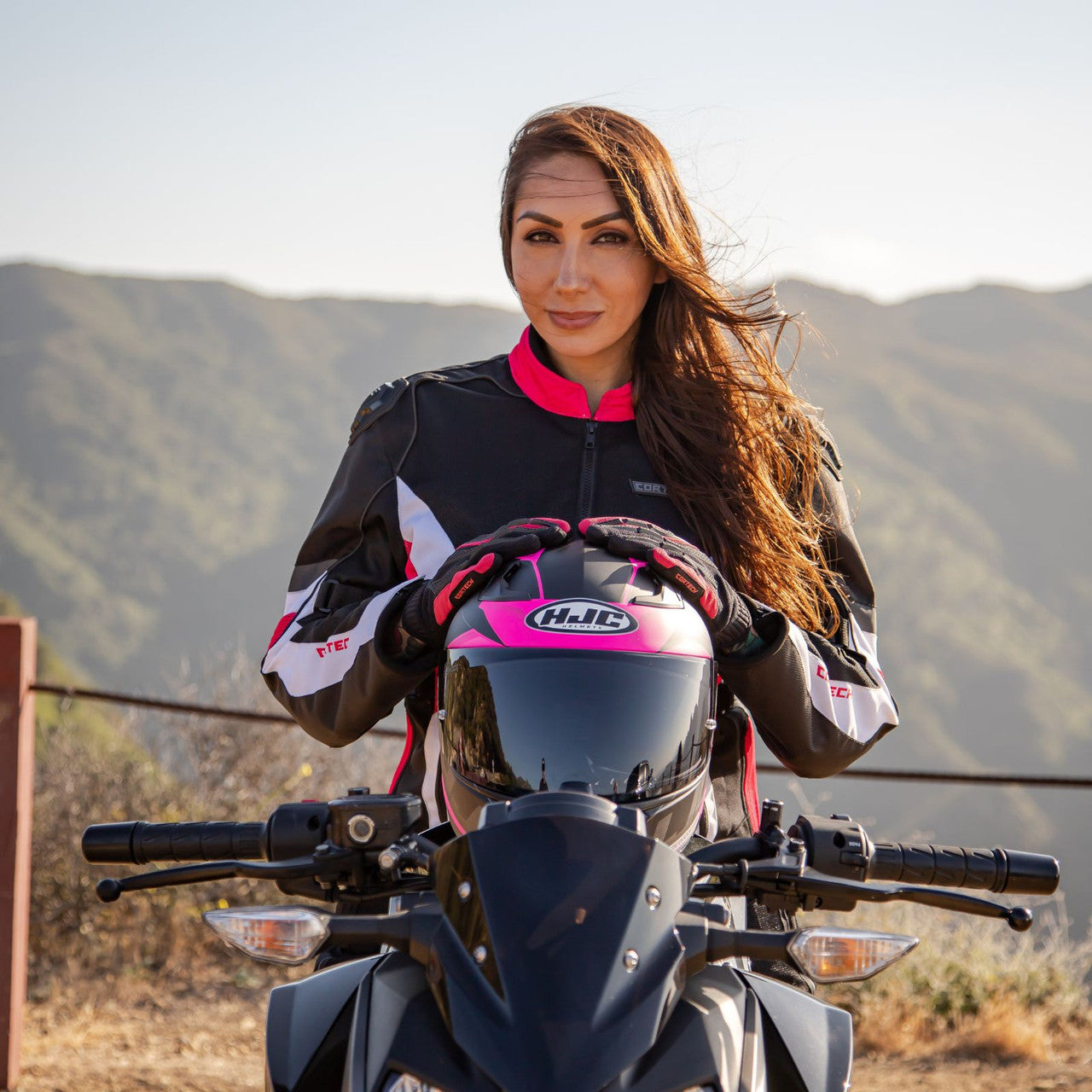 Cortech Women's Hyper-Flo Air Motorcycle Jacket-Ruby - pic