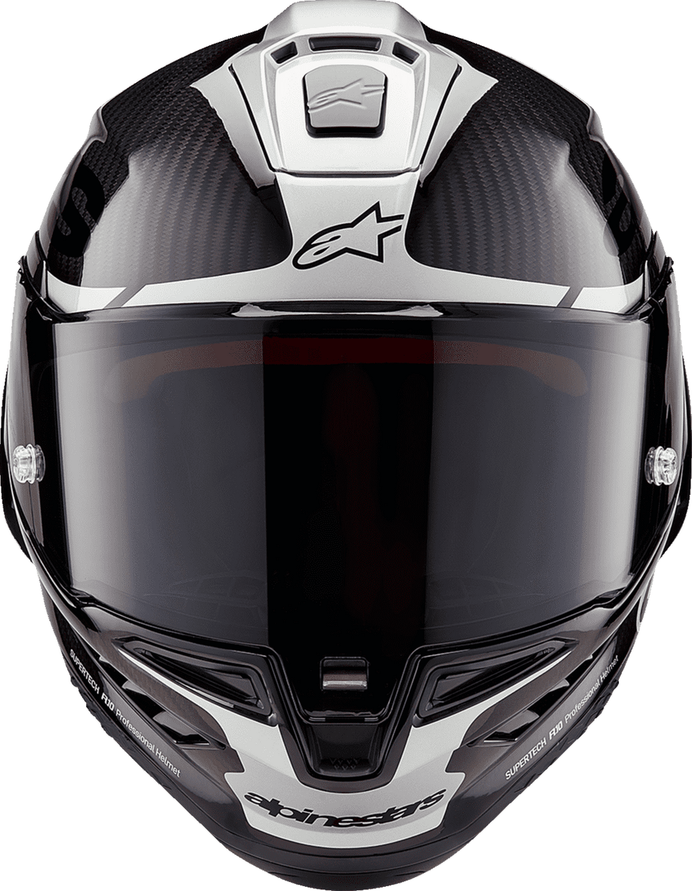 alpinestars-supertech-r10-element-full-face-motorcycle-racing-helmet-carbon-silver-black-front