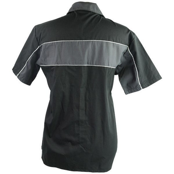 Vance Men's Classic Button Front Pit Shirt - Black/Grey