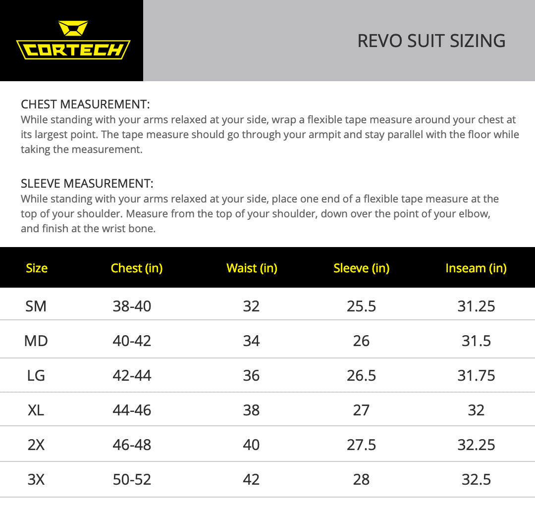 Cortech-Revo-Sport-Air-Mens-1-Piece-Motorcycle-Leather-Race-Suit-Size-Chart