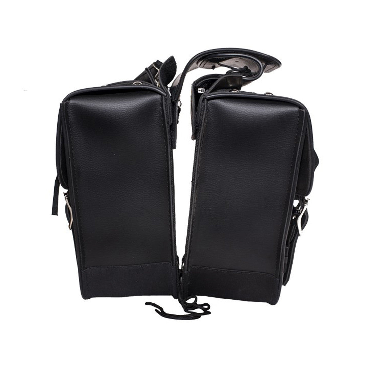 Vance VS204 Black Studded Motorcycle Saddlebags for Honda Yamaha Kawasaki Indian and Harley Davidson Motorcycles-Side View