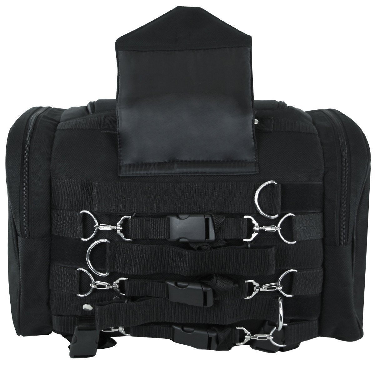 Vance VS381 Black Nylon Motorcycle Trunk Bag-Back View-1