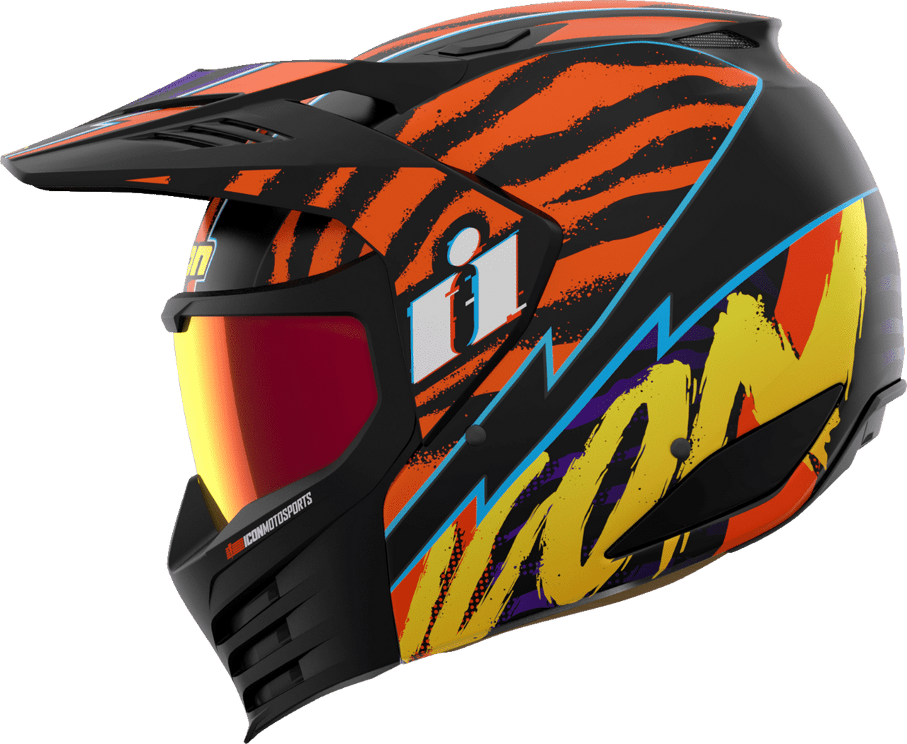 icon-elsinore-rad-dawn-modular-motorcycle-helmet-orange-side-view