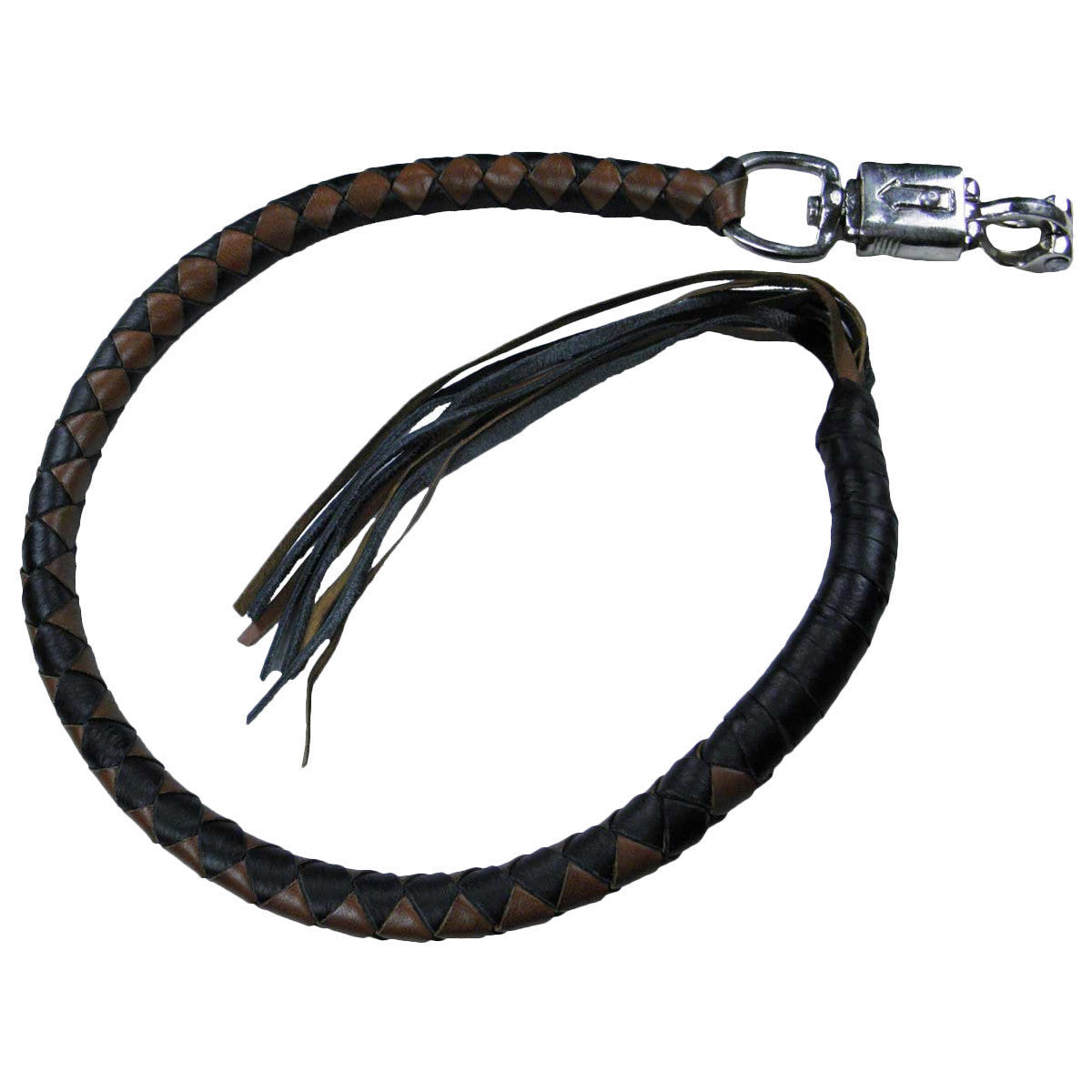 Vance Biker Motorcycle Get Back Whips - Black/Brown