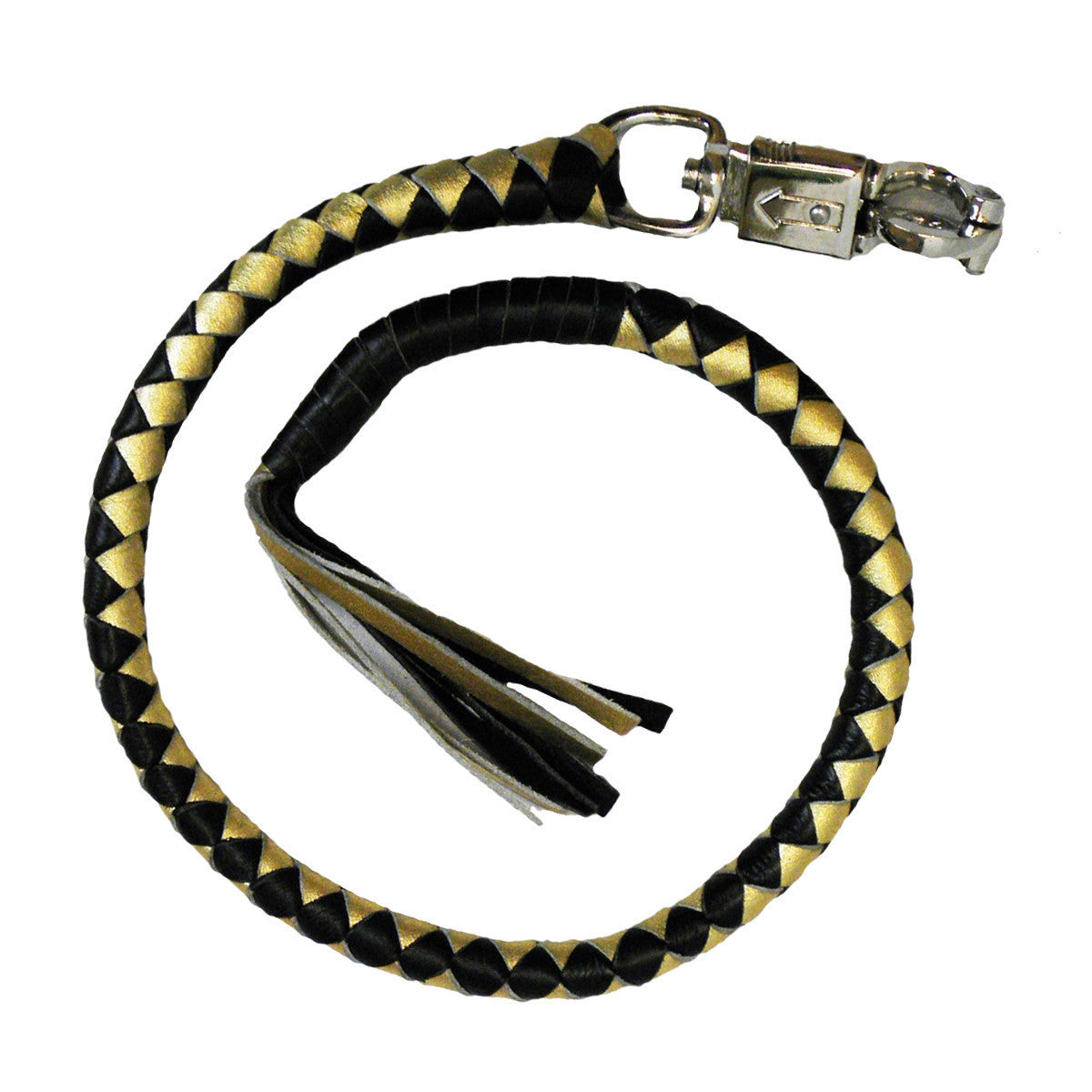 Vance Biker Motorcycle Get Back Whips - Black/Gold