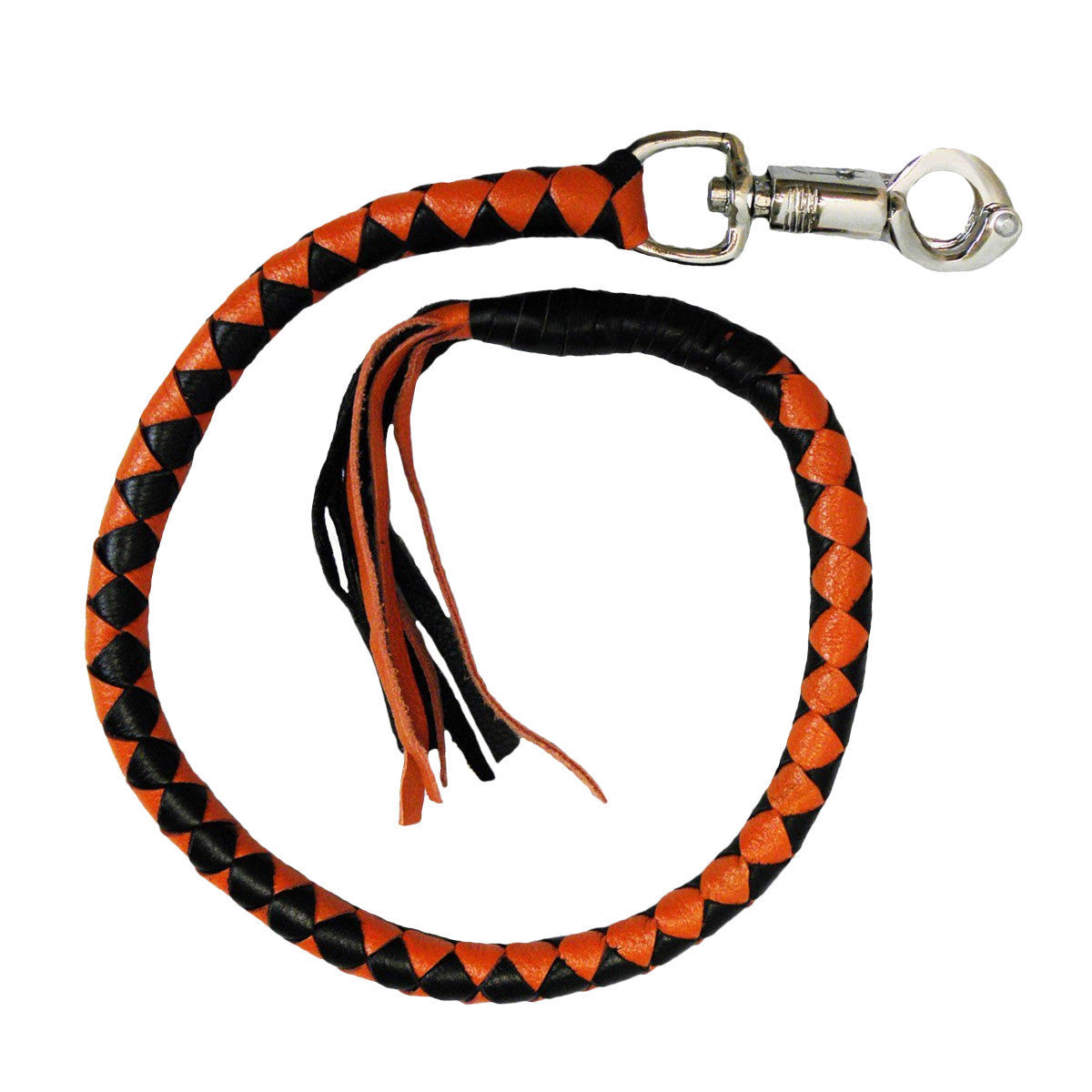 Vance Biker Motorcycle Get Back Whips - Black/Orange