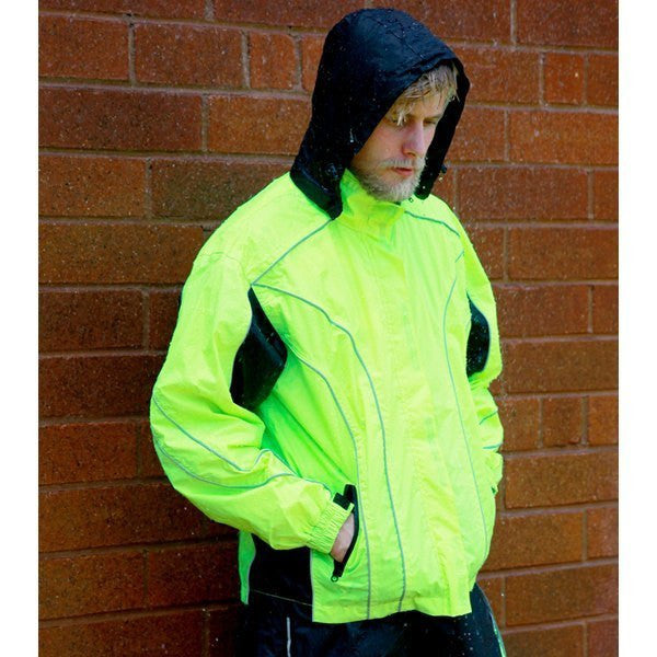 Jafrum Thunder Under RS5020 Men's Hi Visibility Orange and Yellow Motorcycle Rain Gear - Hi-Viz Yellow