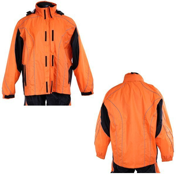 Jafrum Thunder Under RS5020 Men's Hi Visibility Orange and Yellow Motorcycle Rain Gear  - Hi-Viz Orange