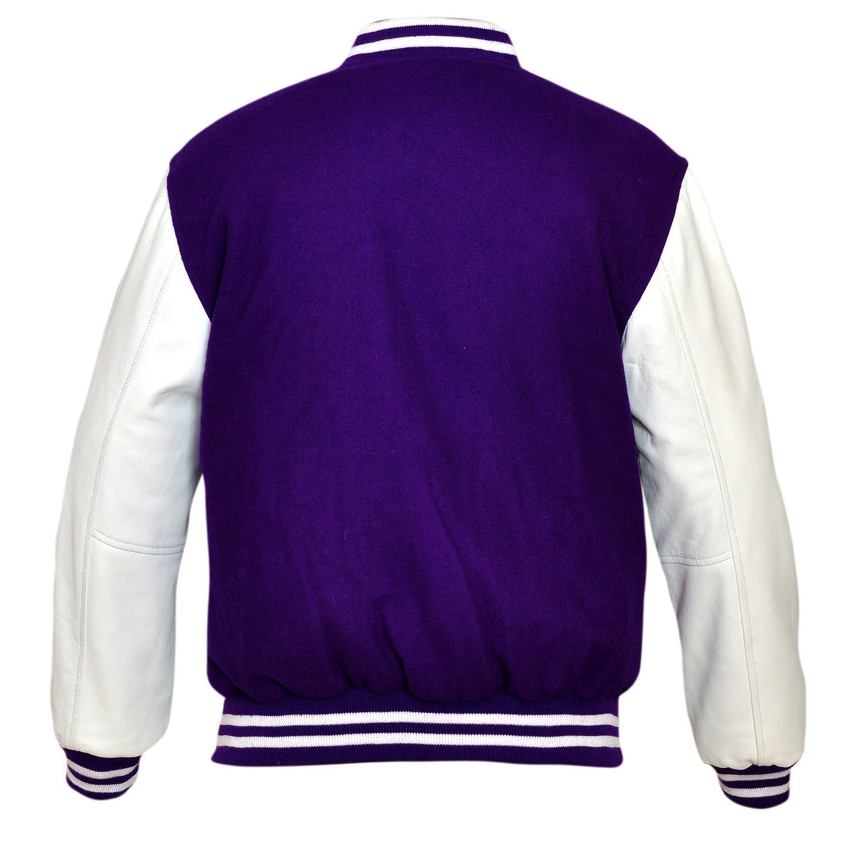 Mens MJ590 Wool with Real Leather Premium Varsity Letterman Jacket