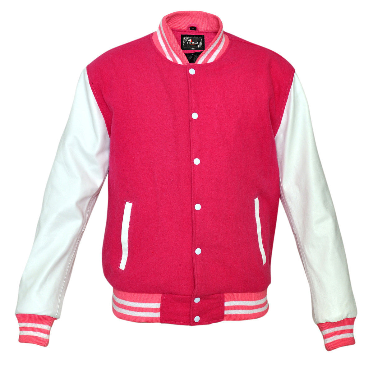 Mens MJ590 Wool with Real Leather Premium Varsity Letterman Jacket