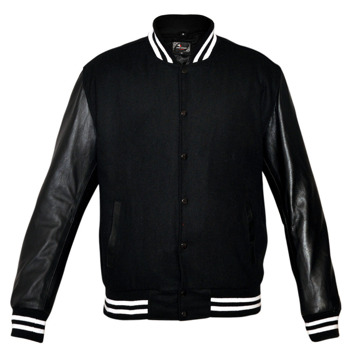 Mens MJ591 Lightweight Wool with Real Leather Premium Varsity Letterman Jacket