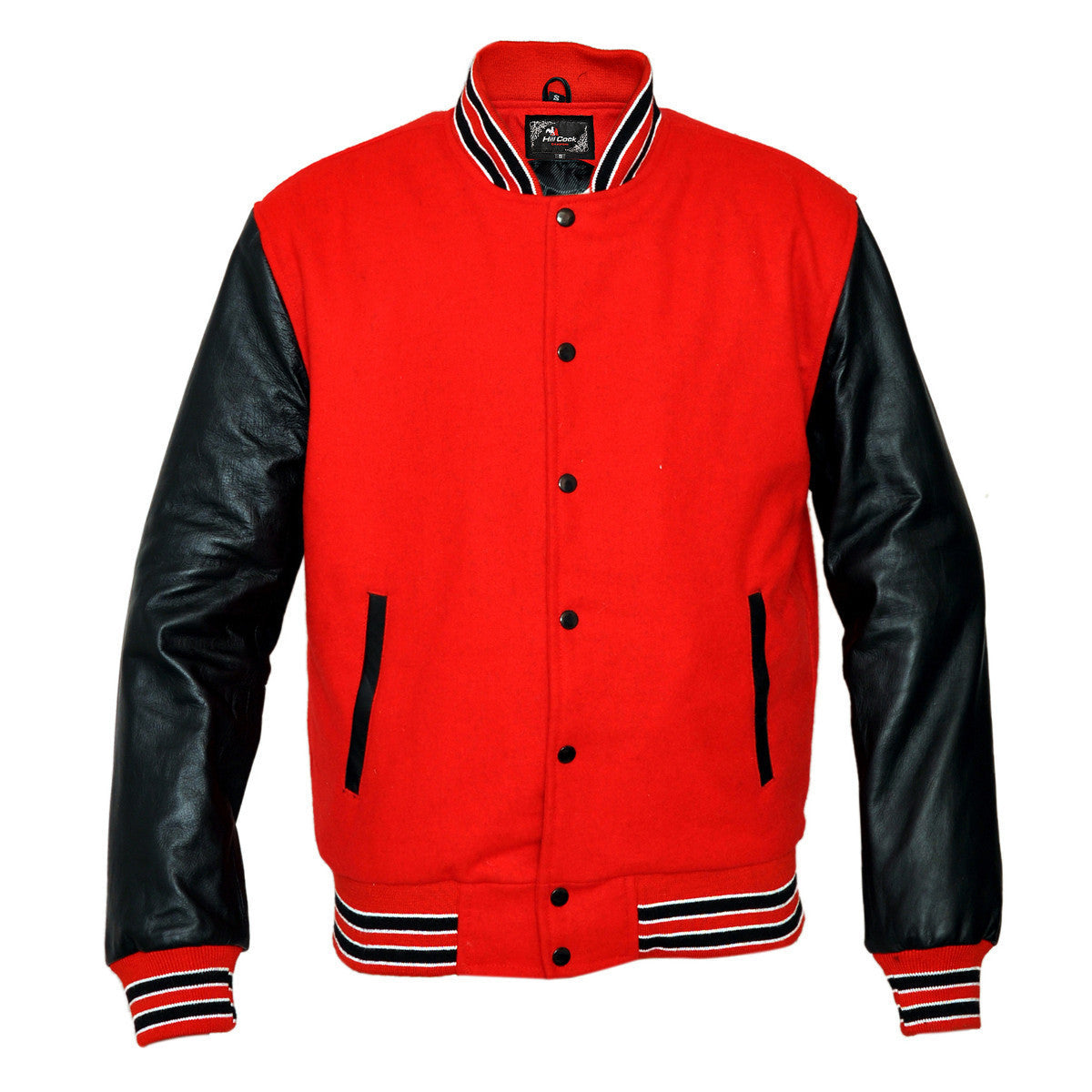 Mens MJ591 Lightweight Wool with Real Leather Premium Varsity Letterman Jacket