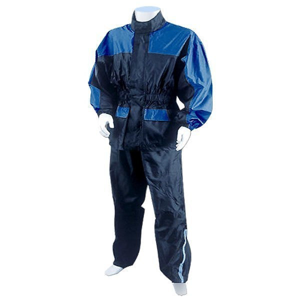 Thunder Under RS5031 Mens and Womens Two Piece Rainsuit Motorcycle Rain Gear - Blue