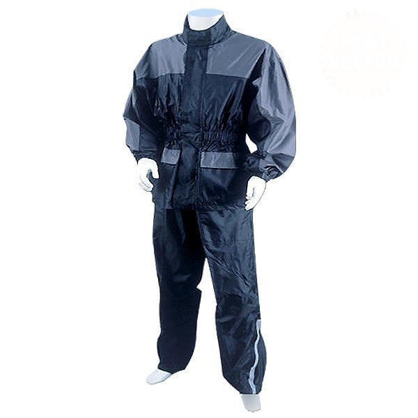 Thunder Under RS5031 Mens and Womens Two Piece Rainsuit Motorcycle Rain Gear - Grey