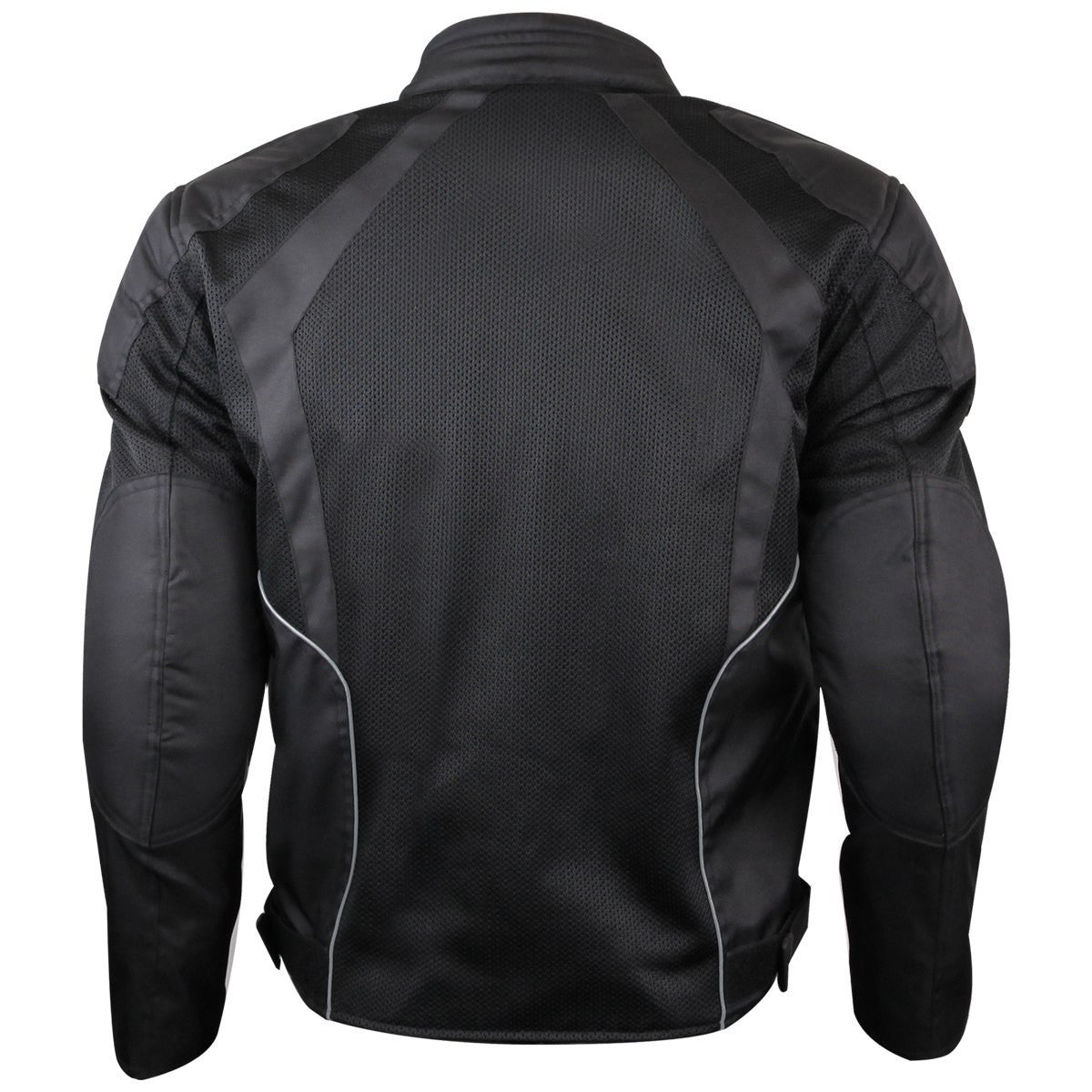 Advanced Vance VL1623B Mens All Weather Season CE Armor Mesh Motorcycle Jacket