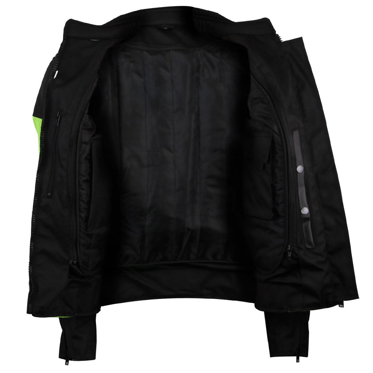 Advance Vance VL1673B Womens Black All Weather Season CE Armor Mesh Motorcycle Biker Riding Jacket - Liner