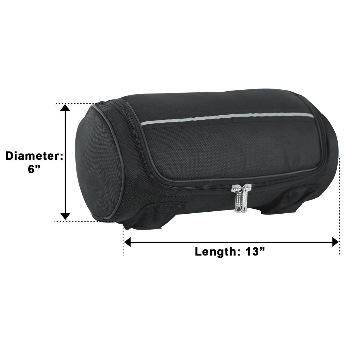 Vance VS359 Black Motorcycle Sissy Bar Roll Bag